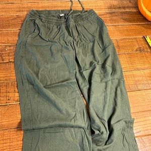 Wide leg linen like pants